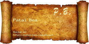 Patai Bea névjegykártya